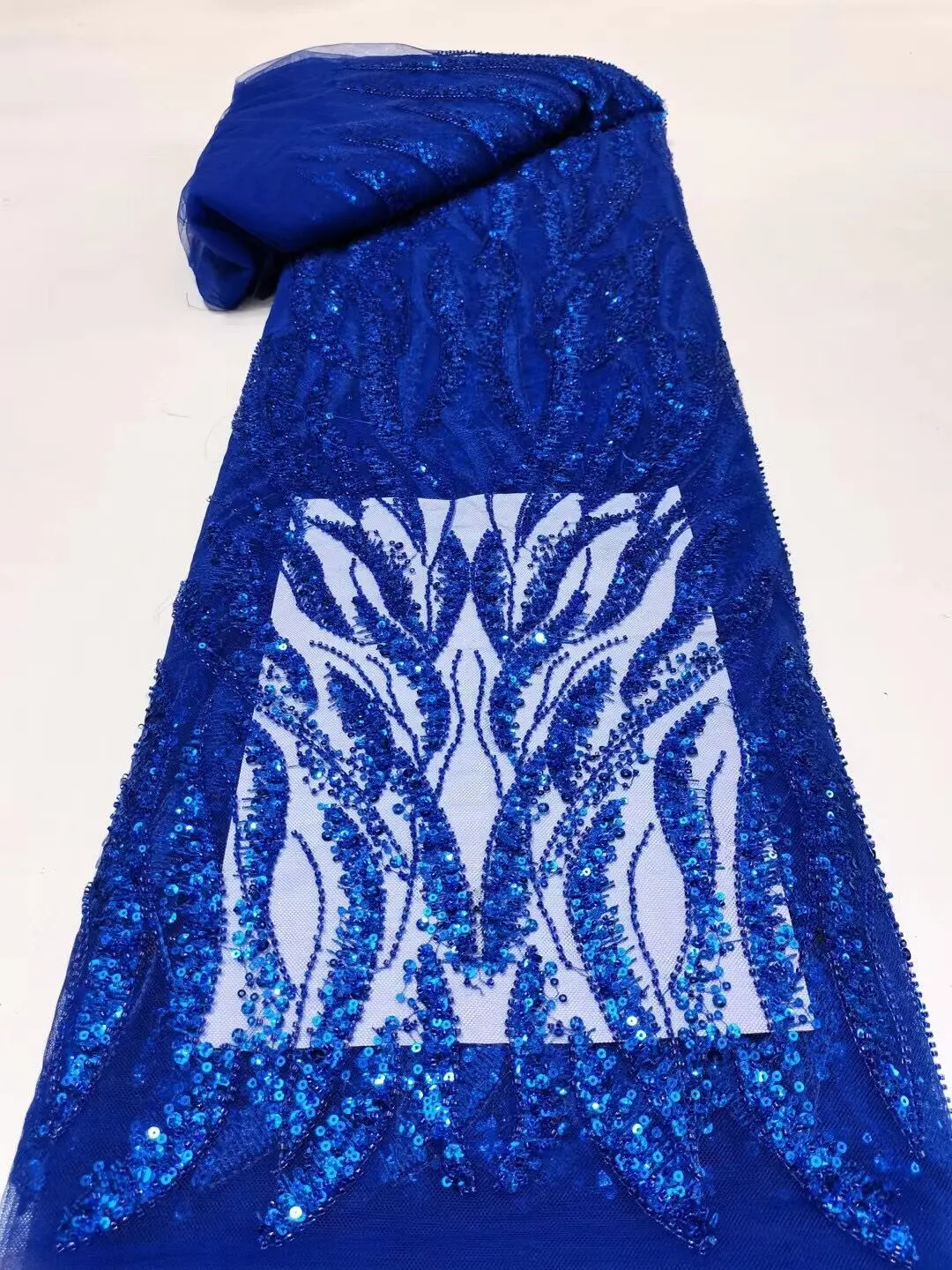 

Nigerian Lace Fabric L-10998814 With Sequins and beads For Wedding High Quality Embroidery Tulle Lace French Lace African Lace