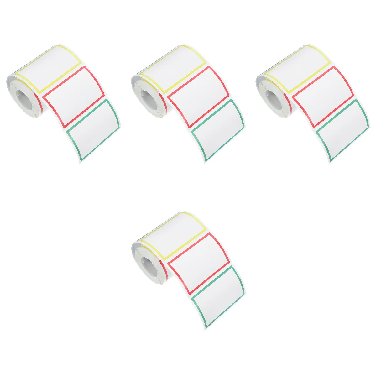 

4 Rolls Blank Name Sticker Classification Marking Tapes Adhesive Label Stationery Sticker