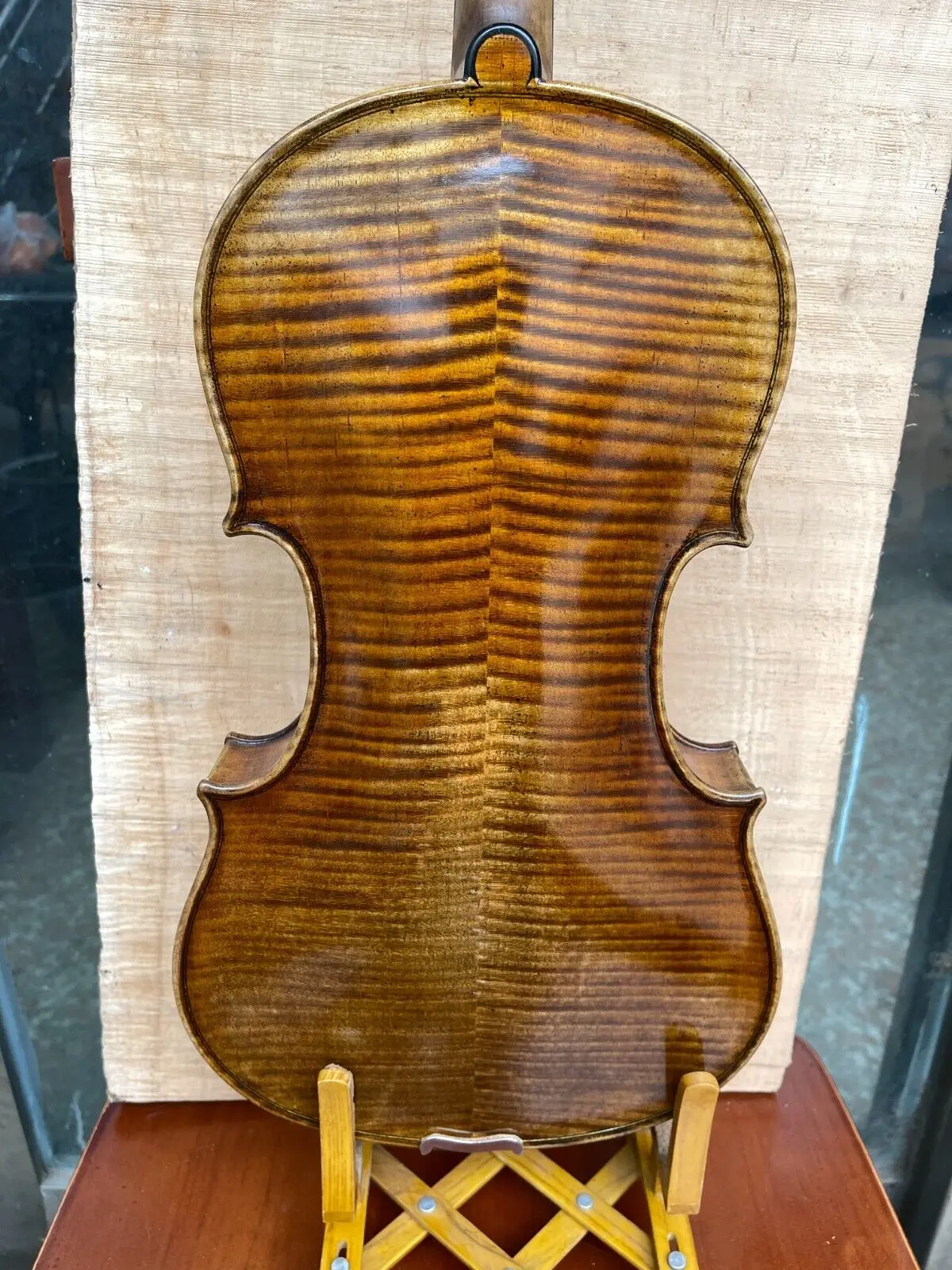 16.5 inch Handmade viola Pro nice flame grain and neck rich sound with case