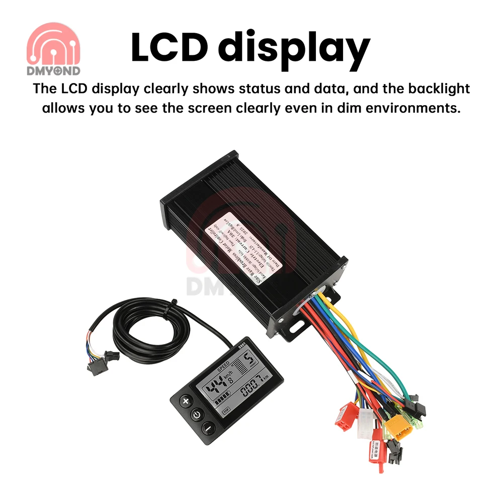 1500W 36V/48V/64V E-Bike Controller Display LCD a onda sinusoidale per S866 SW900 890 V888 Kit motore brushless per scooter Ebike impermeabile - immagine 4