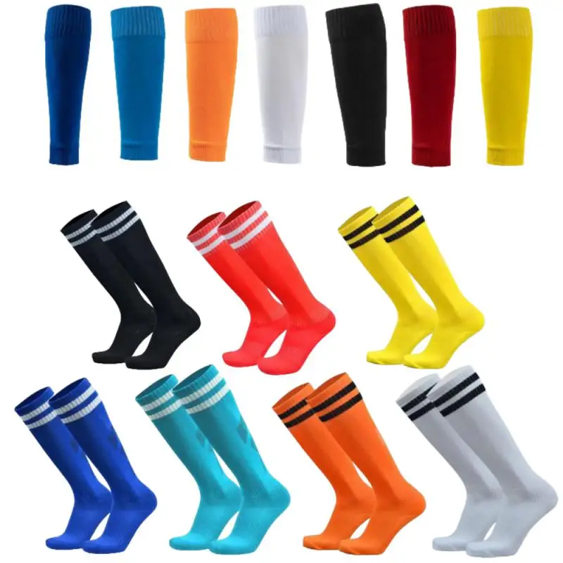 1 Set High Elastic Teenager Football Shin Guards Socks Leg Cover for adult Outdoor Sports Protective Tools Non-slip for sports socks