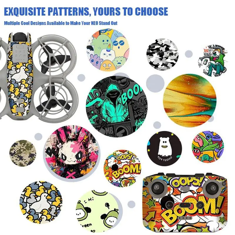 VOLODYMYR Colorful Decorative Sticker For DJI Neo Anti-Scratch Dustproof Pvc Stickers Body Protective Film Drone Accessories