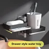 Soap Holder No Punching Rotatable 2/3/4 Layers Soap Box Container Toilet Bathroom Wall Mounted Soap Holder Bathroom Storage Box 6