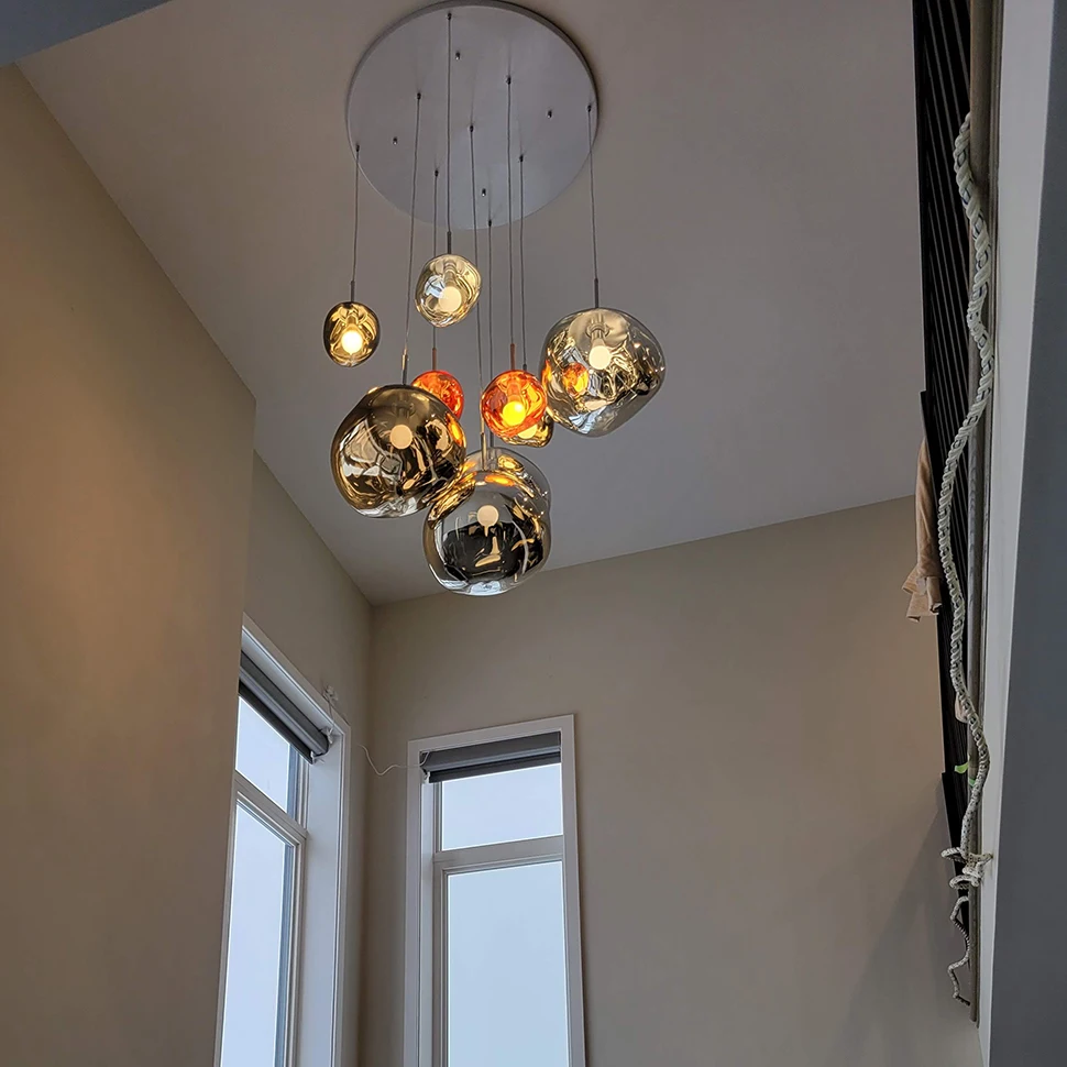 Modern Glass Lava LED Pendant Lights Lighting Diningroom Loft Lamps Light Home Living Room Indoor Decor Hanging Lamps 5
