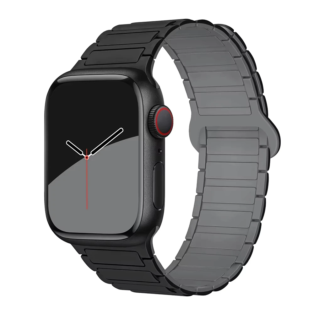 ตัวเลือกสินค้า สายซิลิโคนแม่เหล็ก iWatch 40-49 มม. ปรับได้ ใส่สบาย ทนทาน