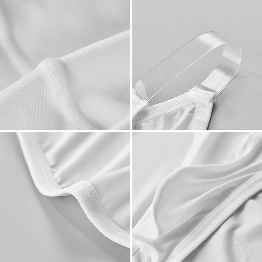 

Mens Seamless Trunk Briefs Sexy Mesh Thin Panties Erotic Lingerie Low Rise Thongs Elastic Underpants Bugle Pouch Knickers