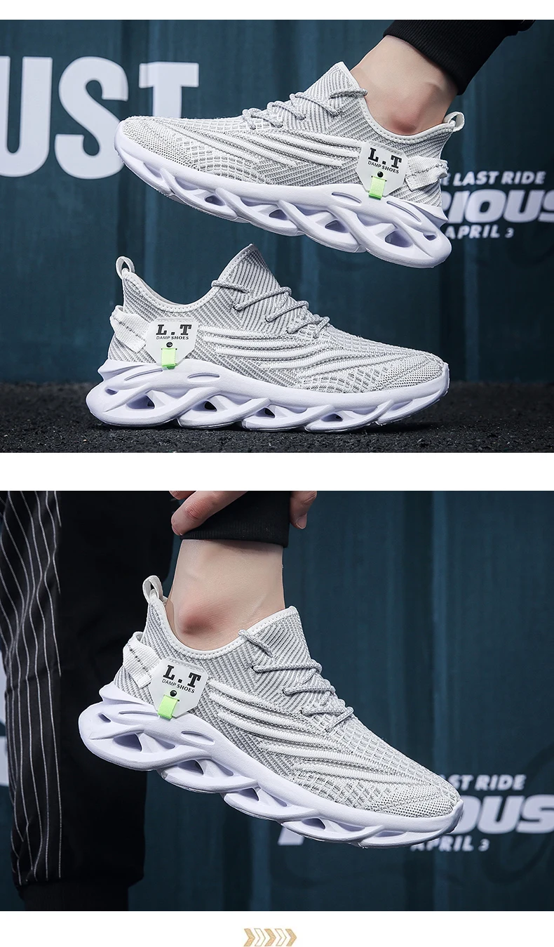 Fujeak Lightweight Breathable Running Shoes Casual Big Size Sneakers Comfortable Outdoor Tide Shoes Non-slip Men's Socks Shoes