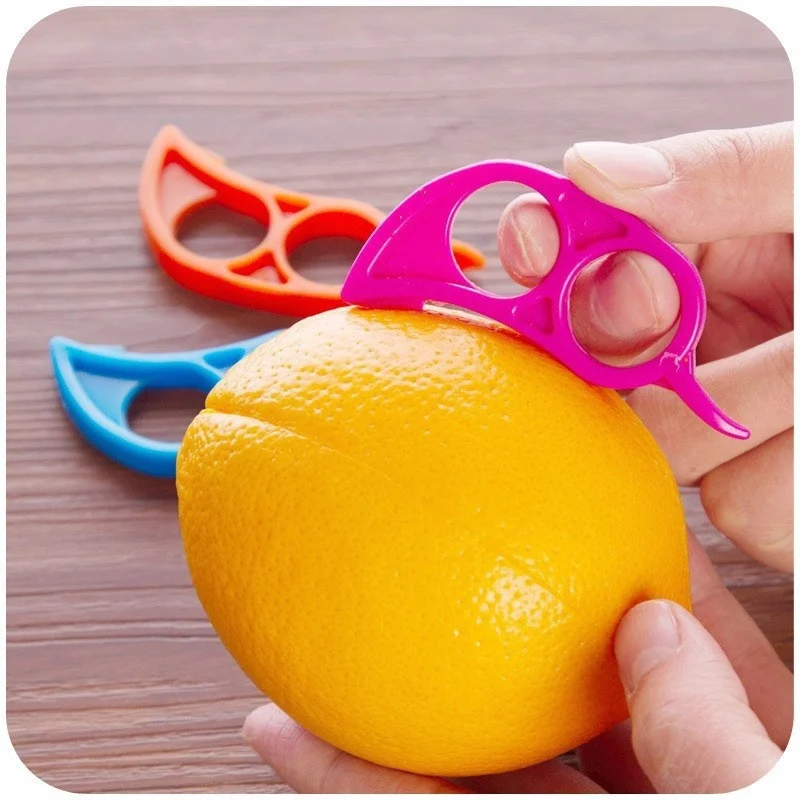 6pcs Creative Orange Peeler Lemon Slicer Fruit Stripper Easy Opener Citrus Knife Kitchen Gadget Gadget (Random Color) 2