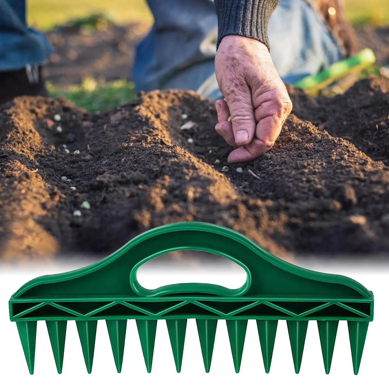 12 Hole Hand Dibber Seed Spacing Tool Multi Seeds Dibbers for Planting Bulbs Garlic Transplanting Plants Digging Sowing Seeds