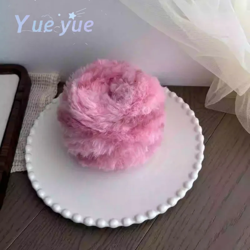 Personality Faux Fur Yarn Mink Wool Yarn Cashmere for Hand Knitting Crochet Sweater Thread Clothes Scarf Fluffy Mink Yarn Warm 6