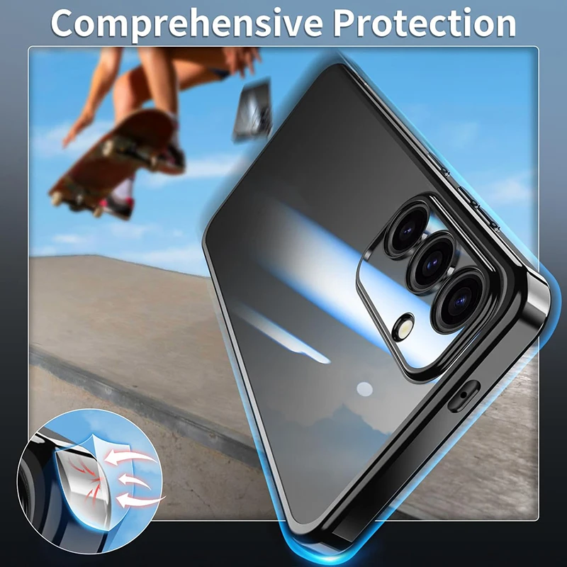 Plating Silicone TPU Case For Samsung Galaxy A0S A1 A2 A3 A5 A05 A15 A25 A35 A55 A12 A22 A32 A52 A72 A82 M1 M53_voghion.com