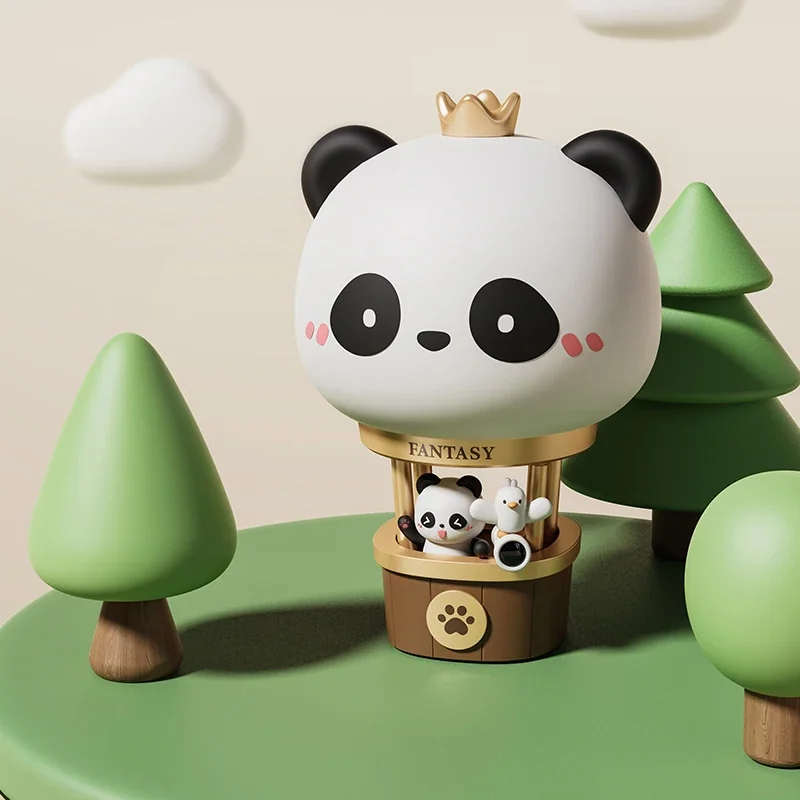 Cute Panda Silicone Patting Lamp Rechargeable Timing LED Night Light For Bedroom Bedside Room Decoration Kids Birthday Gift