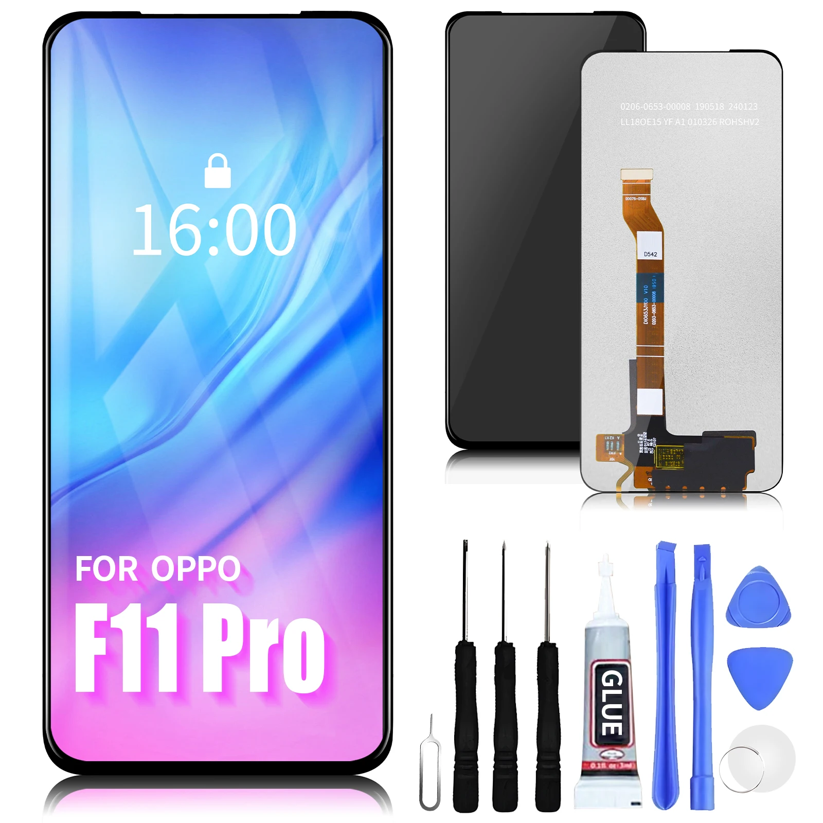 

6.53" For OPPO F11 Pro CPH1969 CPH2209 LCD Display Touch Screen Digitizer Assembly For OPPO F11Pro LCD Replacement