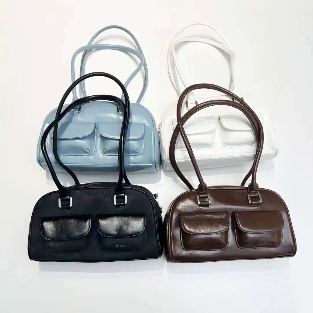 Stand Oil Chubby Bag Xu Yunzhen Same Style Bowling Bag Korean Designer Fashion Brand Women Handbag Minimalist Lady Underarm Bag