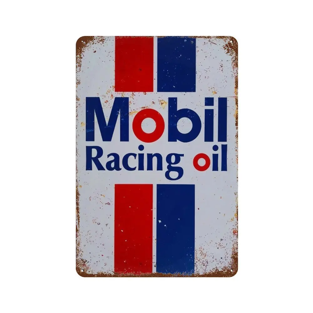 thumbnail image 1 of Letreros de hojalata de gasolina y aceite para motocicletas antiguas, Gulf Esso Agip Man Cave Club, pegatinas de pared para garaje, decoración de gas, 1 of 5