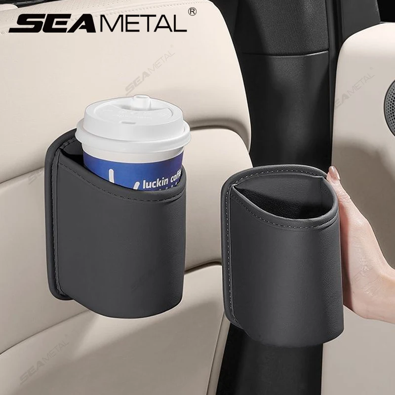 Premium Leatherette Car Door Cup Holder Waterproof Wear Resistant