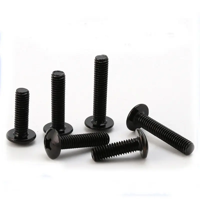 10Pcs/lot M2 M2.5 M3 M3.5 M4 M5 M6 TM Screws Phillips Truss Mushroom Head Screw Black Plated Electronic Carbon Steel Screws - Image 6