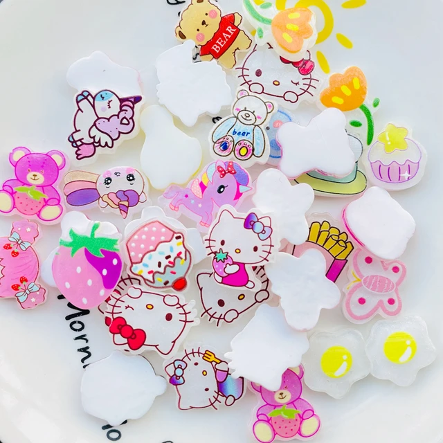 10 Db Új Hello Cica Aranyos Rajzfilm Vegyes Állati Egyszarvú Sorozat Gyanta Barkács Ékszerek Hajtó Kézműves Dekorációs Kiegészítők - Image 3