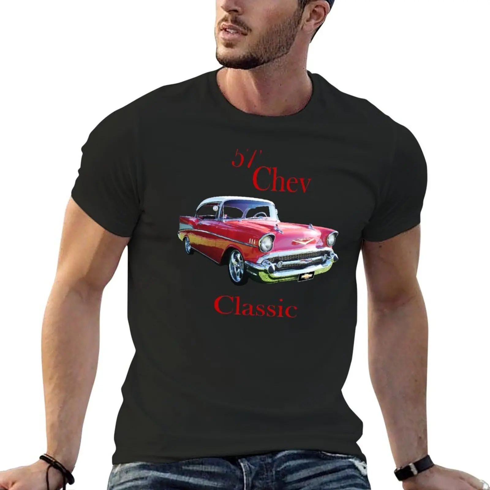 

Классическая спортивная мужская футболка 57 Chev Belair
