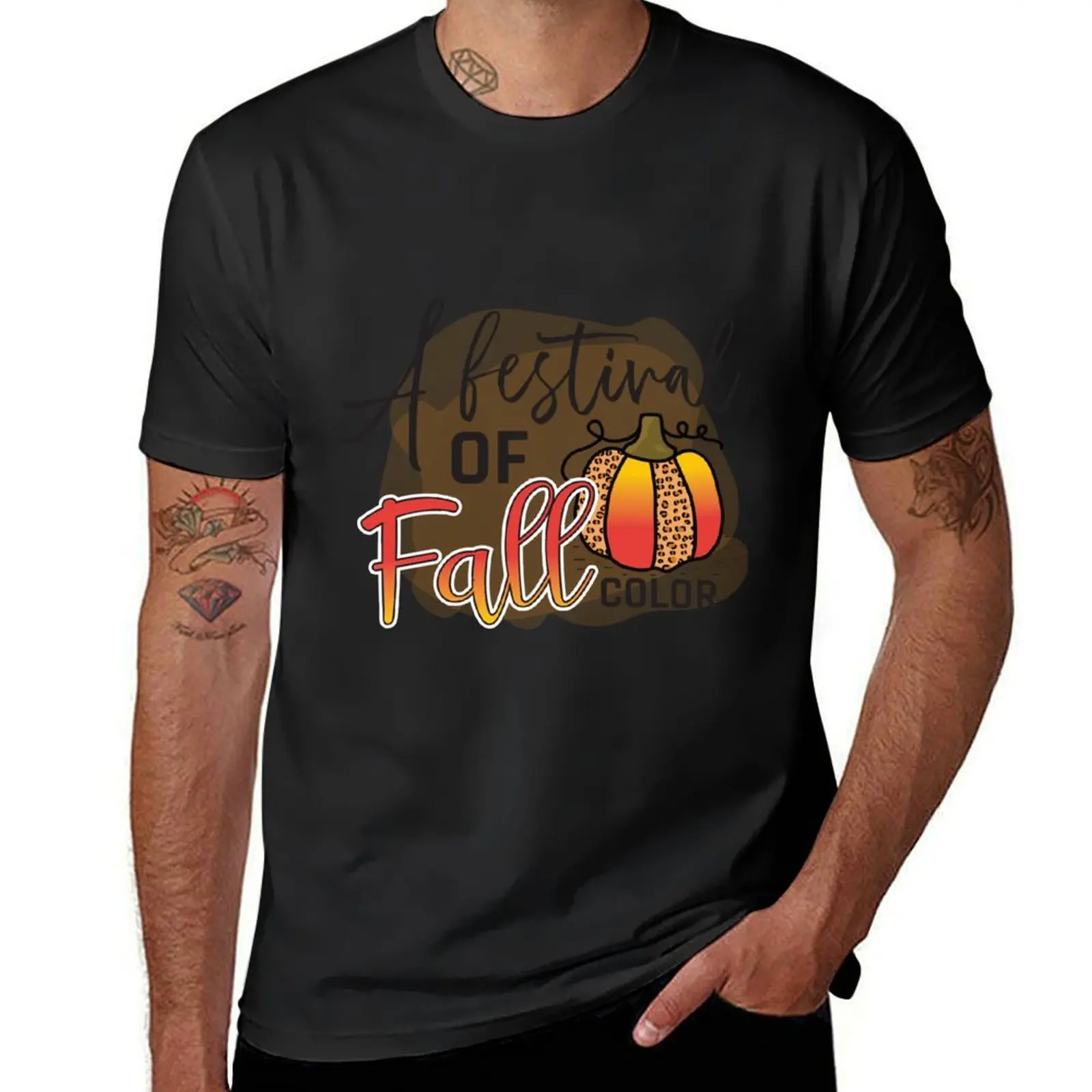 

A festival of fall color T-Shirt sweat new edition boys animal print men workout shirt