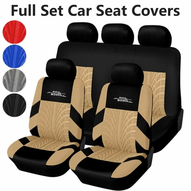 Juego Fundas Asientos Coche Clásico Roj