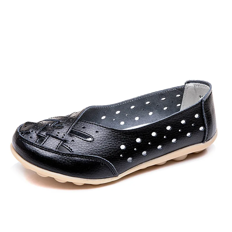 Summer Women's Shoes Hollowed Out Slip-on Shoe Flats Women's Mother's Shoes Large 35-46 Sneakers Women's Shoes Fashion