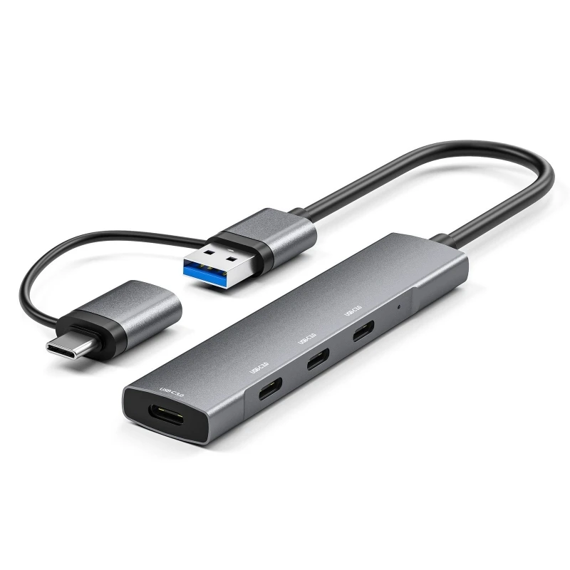 

4 порта USB C на USB C USB-концентратор Многопортовый адаптер передачи данных Разветвитель Высокое качество