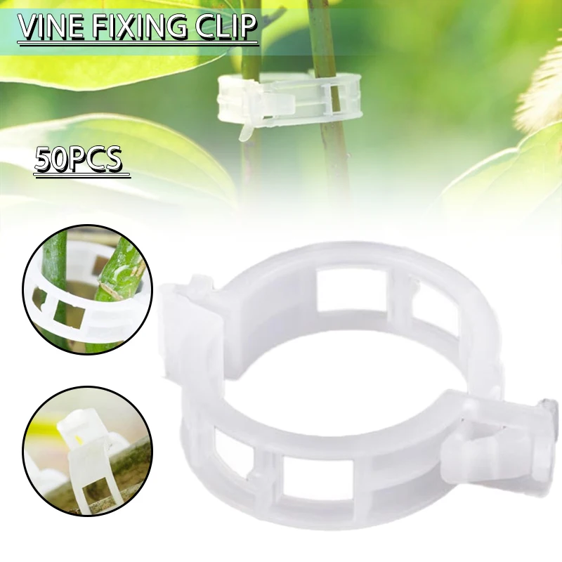 

50 Pcs PlasticTomato Vine Clip Vegetables Garden Plant Support Clips Trellis Twine Greenhouse Crop Clips Garden Supplies