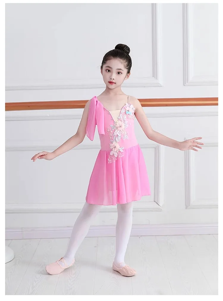 Kinder Ballett Kleid Mädchen Chiffon Klassische Trikot Ballett Kleid Für Kinder Modern Dance Chinesischen Sling Kleid – Detail 9