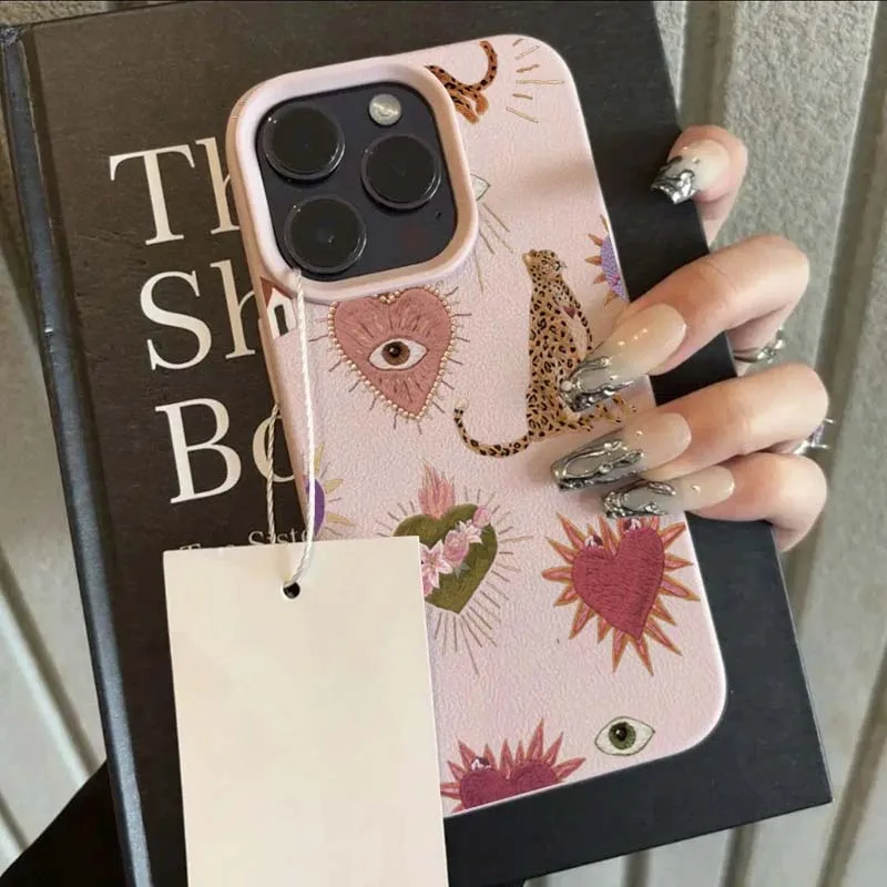 Leopard Print PU Leather Phone Case
