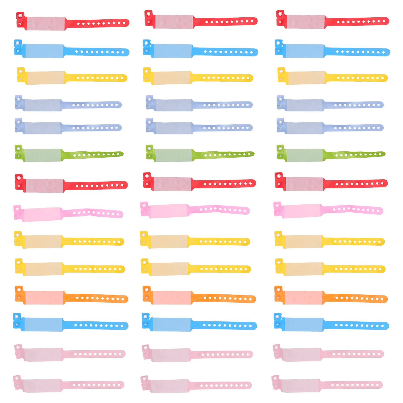 100 Pcs Water Proof Writable Bracelet Travel Wristbands Pvc Identification Belt Kids