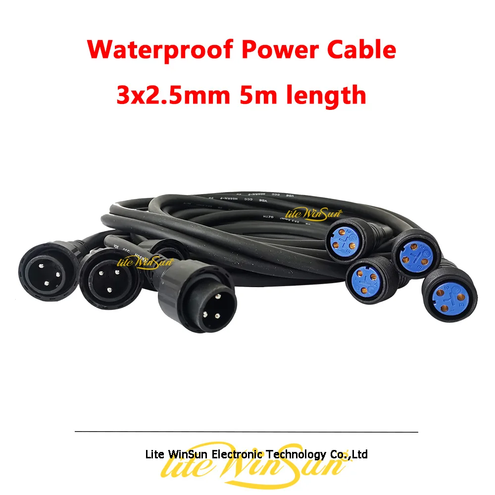 FREESHIP 4pcs 5meter Waterproof AC Power Cable Waterproof Extended