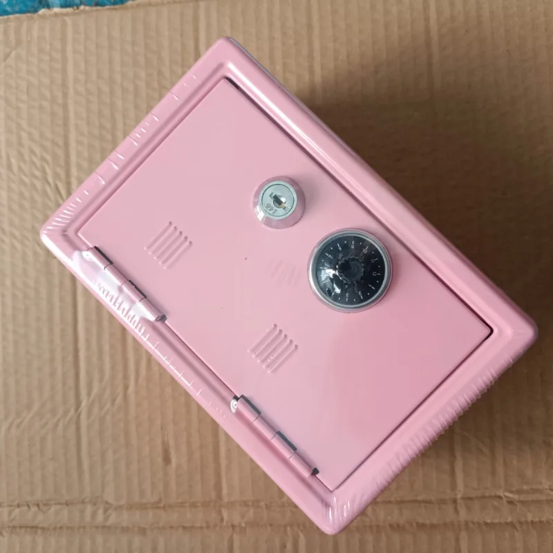 새로운 크리 에이 티브 휴대용 돼지 저금통 저장 상자 작은 키 저장 상자 변경 상자 잠금 돼지 저금통  저장
