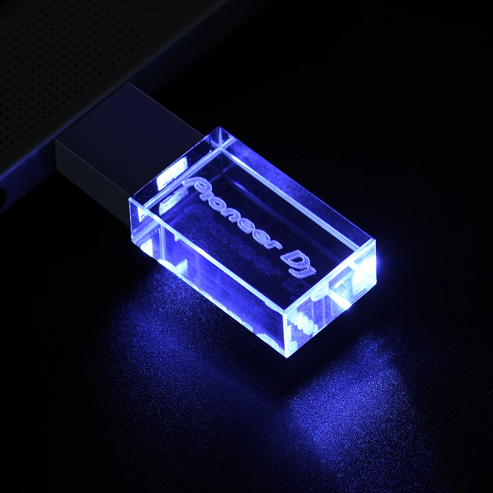 Flash Usb de Alta Velocidade Memory Stick Luz Led Colorida Novo Pen Drive dj Premium Escrita e Leitura 128gb 64gb 32gb 16gb Unidade