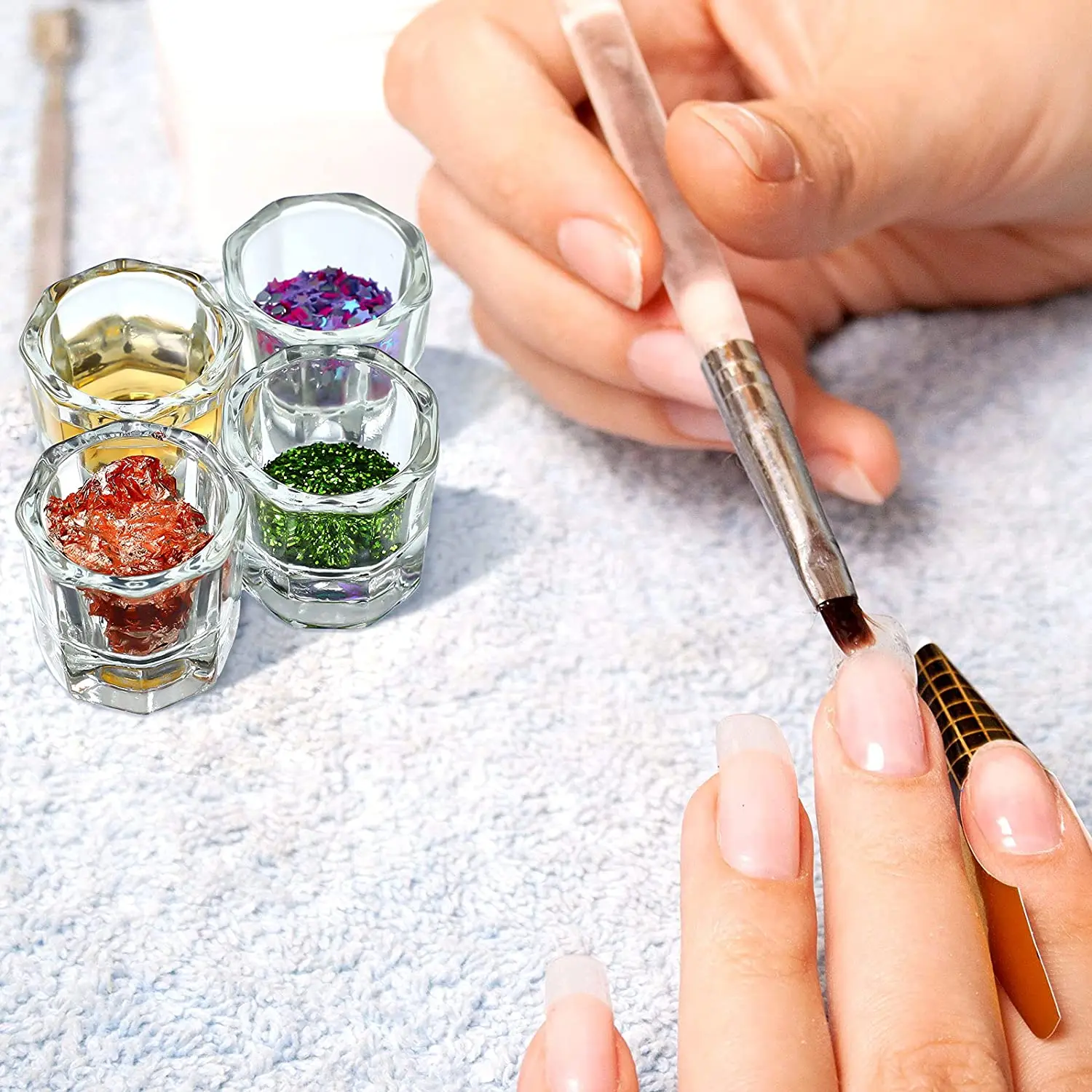 1PC Nail Dappen Dishes Acrylic Nail Monomer Liquid Dishes Glass Cups Powder Dappen Polish Crystal Bowls nail powder manicure tools nail acrylic liquid acrylic nail powder nail tools