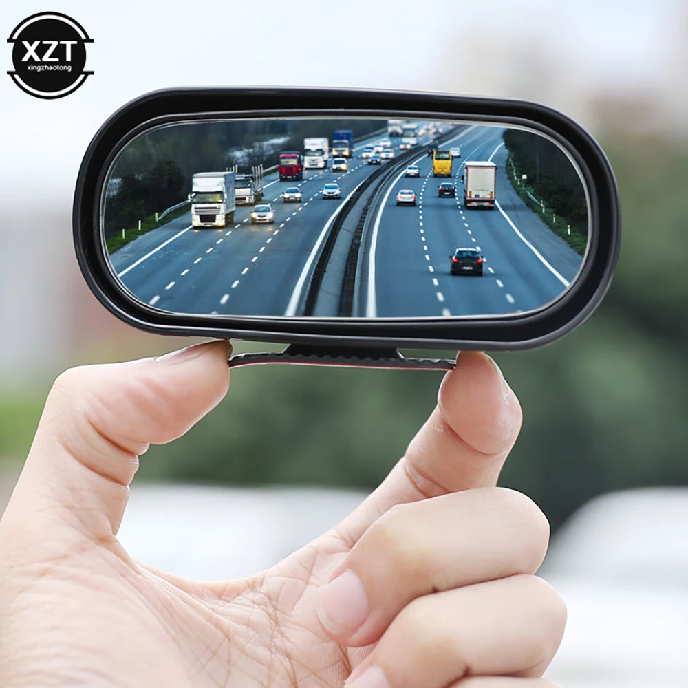 

1PC On HD Glass Car Rearview Mirror Auxiliary Adjustable Rotation Parking Aid Mirror Car Blind Spot Mirror 360-degree Wide Angle