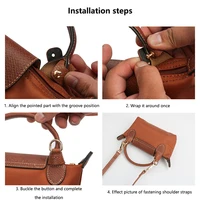 1 ensemble de sangles de sac pour Longchamp Mini, ensemble de sangles d'épaule en cuir véritable sans poinçon, accessoires de sac à bandoulière de Transformation 2
