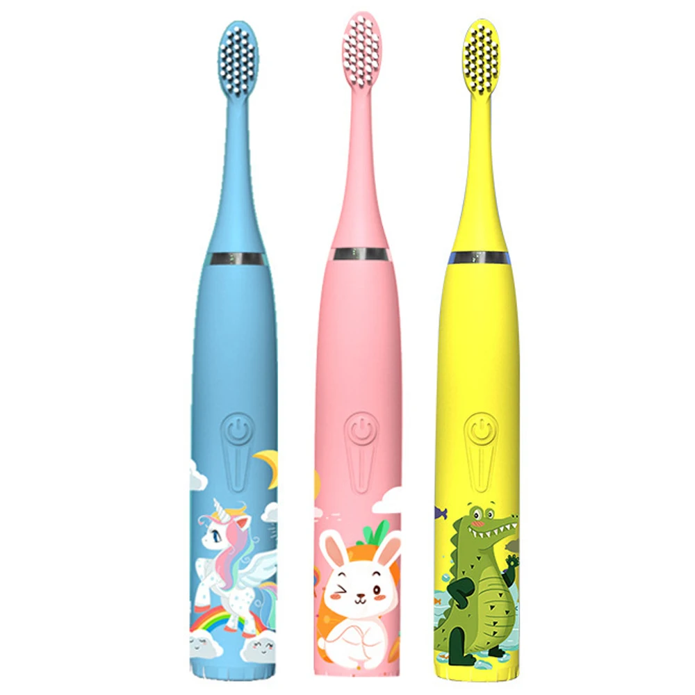 Electric toothbrush Children electric toothbrush with replace brush heads kids cartoon toothbrush ultrasonic sonic electric with 6 head