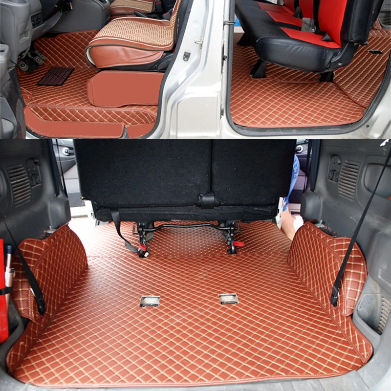 

Leather Car Interior Floor Mat for Nissan Nv200 2010-2020 2019 2018 2017 2016 2015 Evalia Vanette Mitsubishi Delica D3 mats