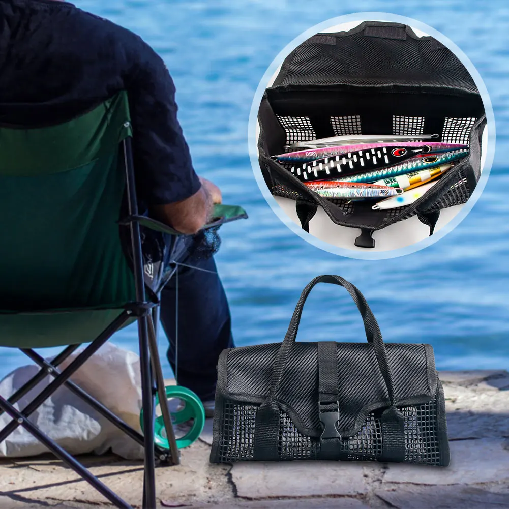 Lure Bait Storage Breathable Lure Iron Plate Storage Bag Fishing Tackle Storage Fishing Gear Accessories