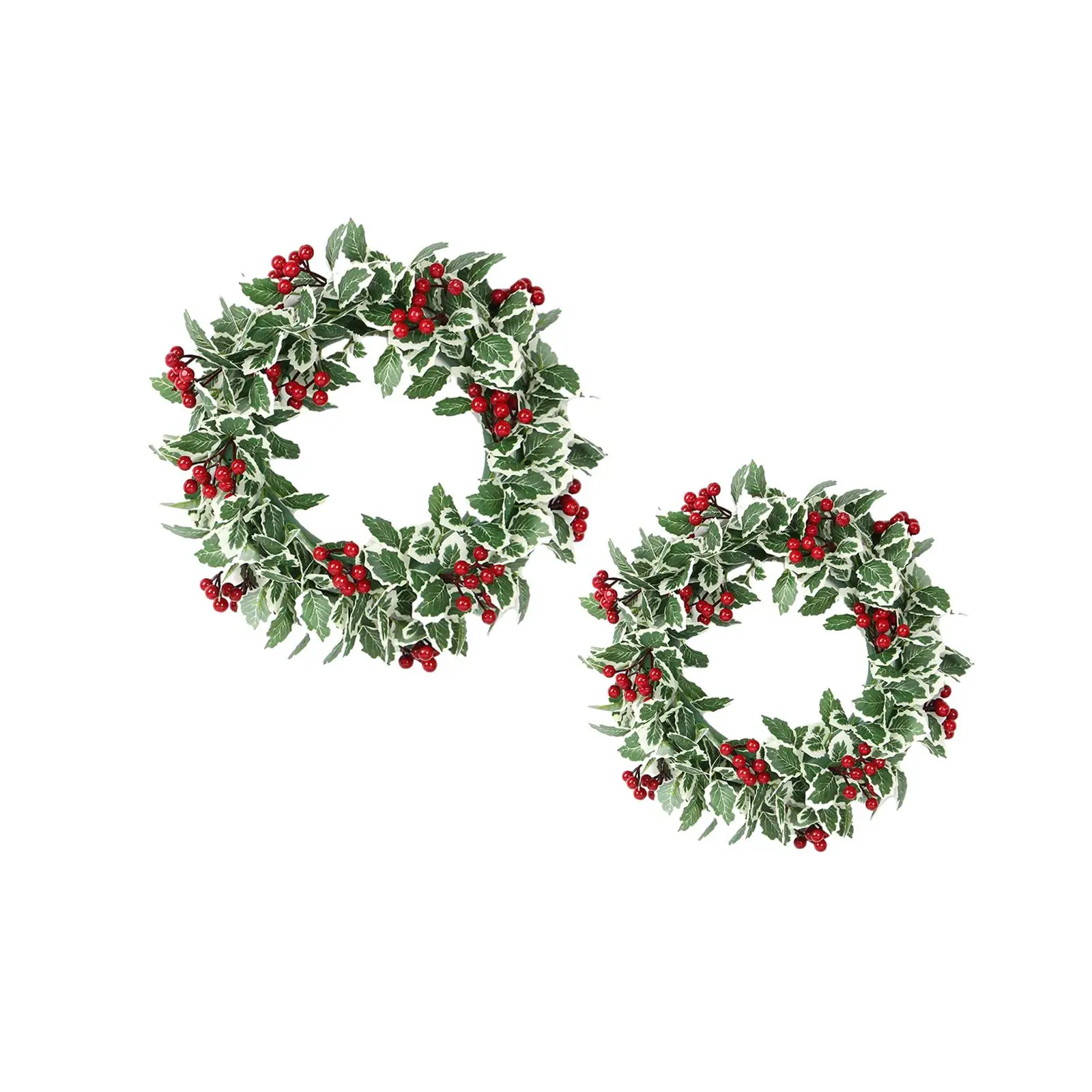 

Artificial Christmas Wreath Door Ornaments Indoor Outdoor Holiday Garland Decoration for Wedding Party Wall Fireplace Garden