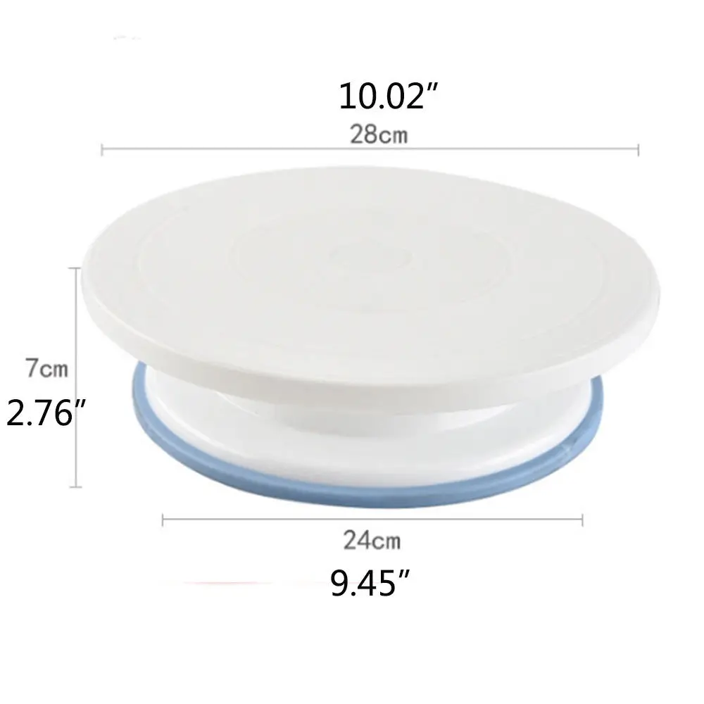 10 Inch Plastic cake decorating table Stand Turntable Rotating Spatula Dough Knife Decorating Cream Cake Rotary Table