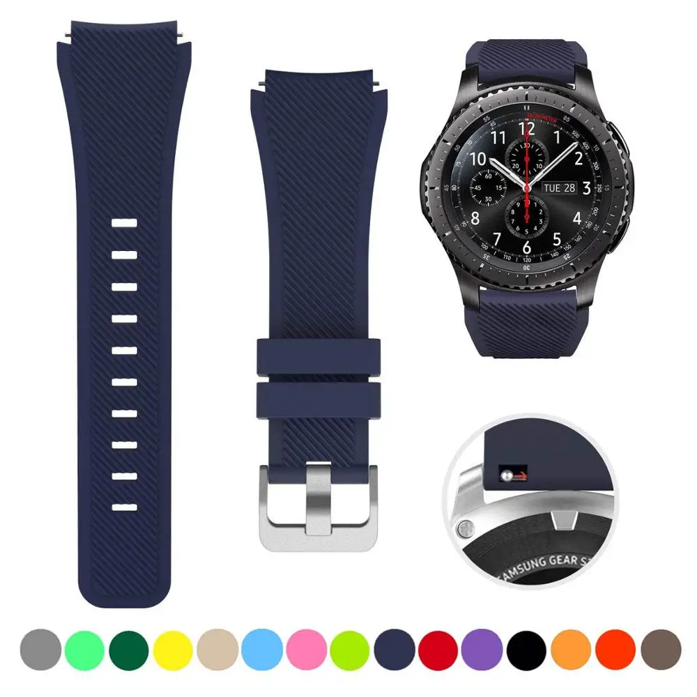 Silicone Smartwatch Replacement Band, 20mm/22mm – Versatile Style & Comfort