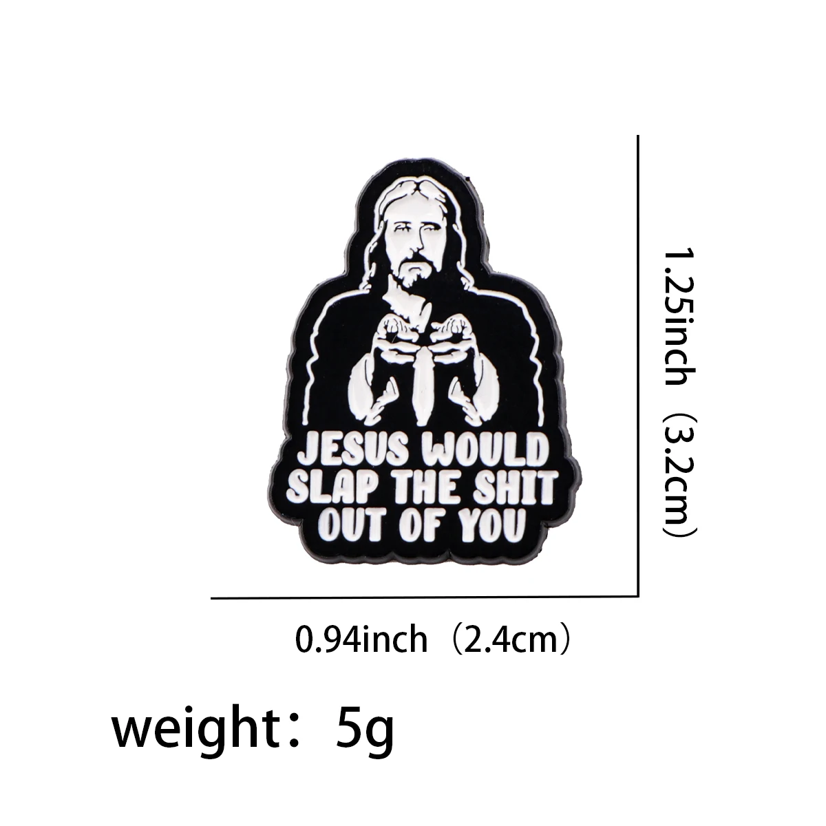 Inspirational 'Jesus Loves You' Enamel Pin - Faith-Driven Custom Brooch for Clothing & Accessories