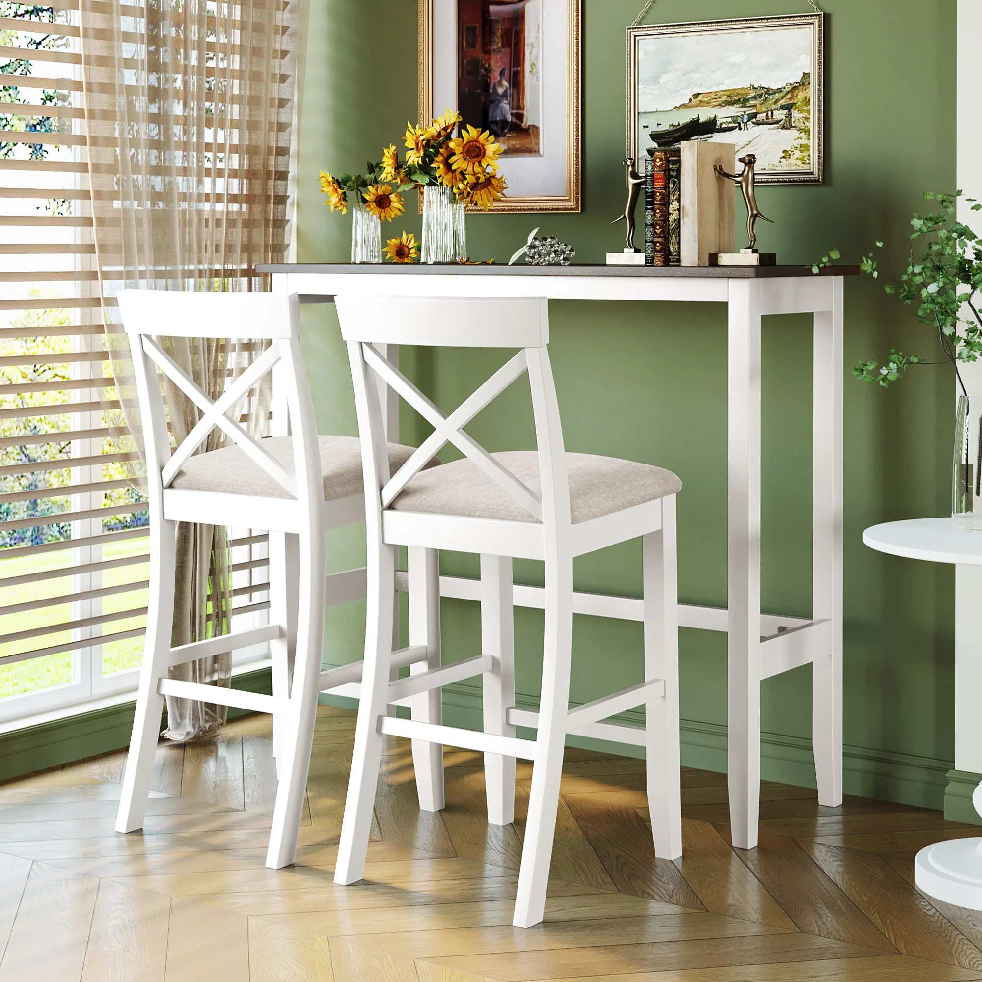 Cherry and online white dining set