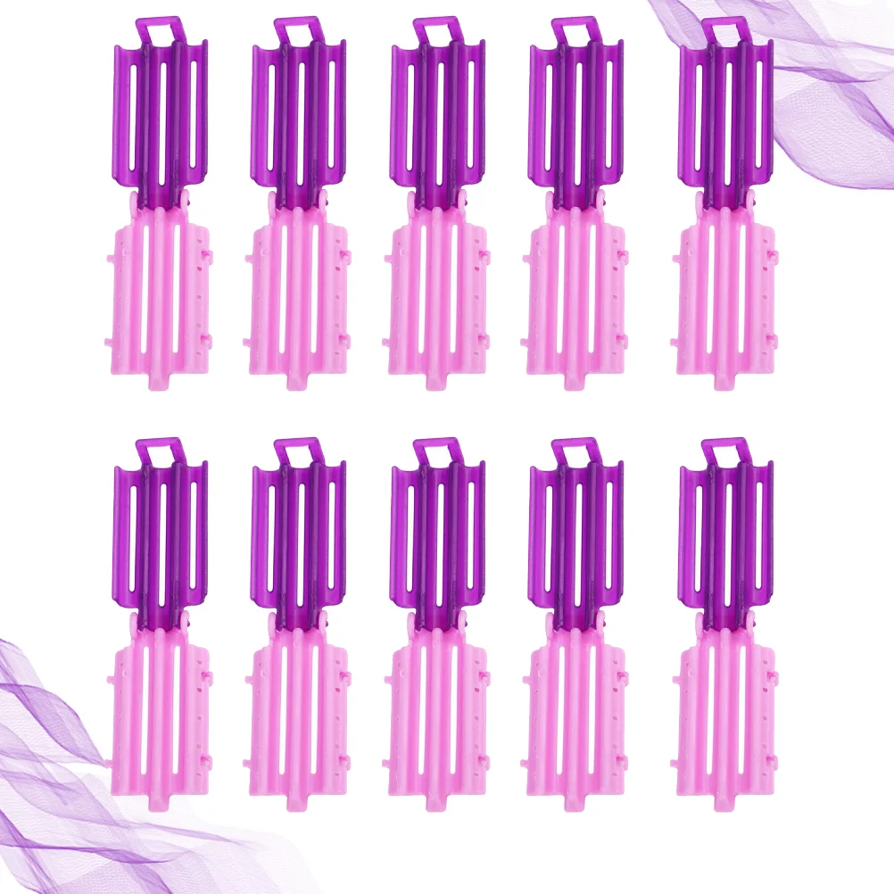 45pcs Curly Hair Clips Wave Perm Rod Hair Hair Crimper Hairdressing Styling Tool for Salon (Purple and Pink) пакет подарочный meshu wave pink 32 26 12 см