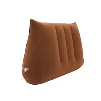 New PVC Flocking Silicone Pillow Blue+Black Triangle Cylinder Wedge Inflatable Pillow Soft Inflatable Relax Cushion Home 1