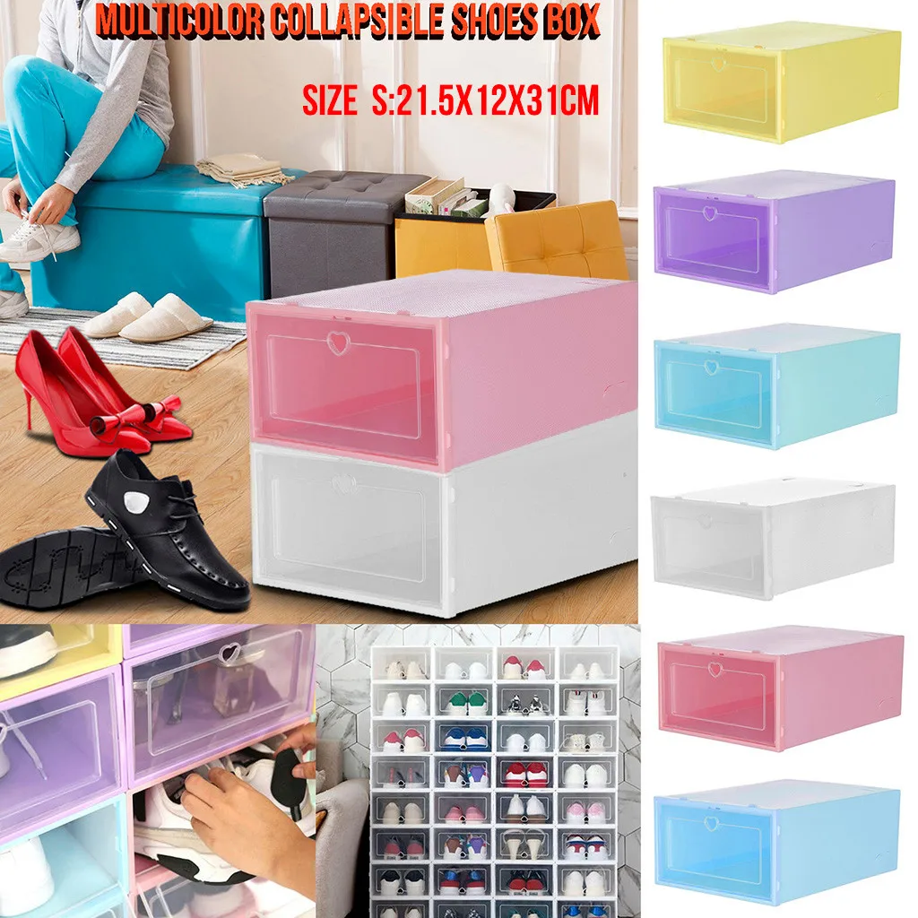 Boîte à chaussures en PP de haute qualité 1 unité, boîtes en plastique  transparentes boîte à tiroir, empilable, organisateur de rangement de  chaussures - AliExpress