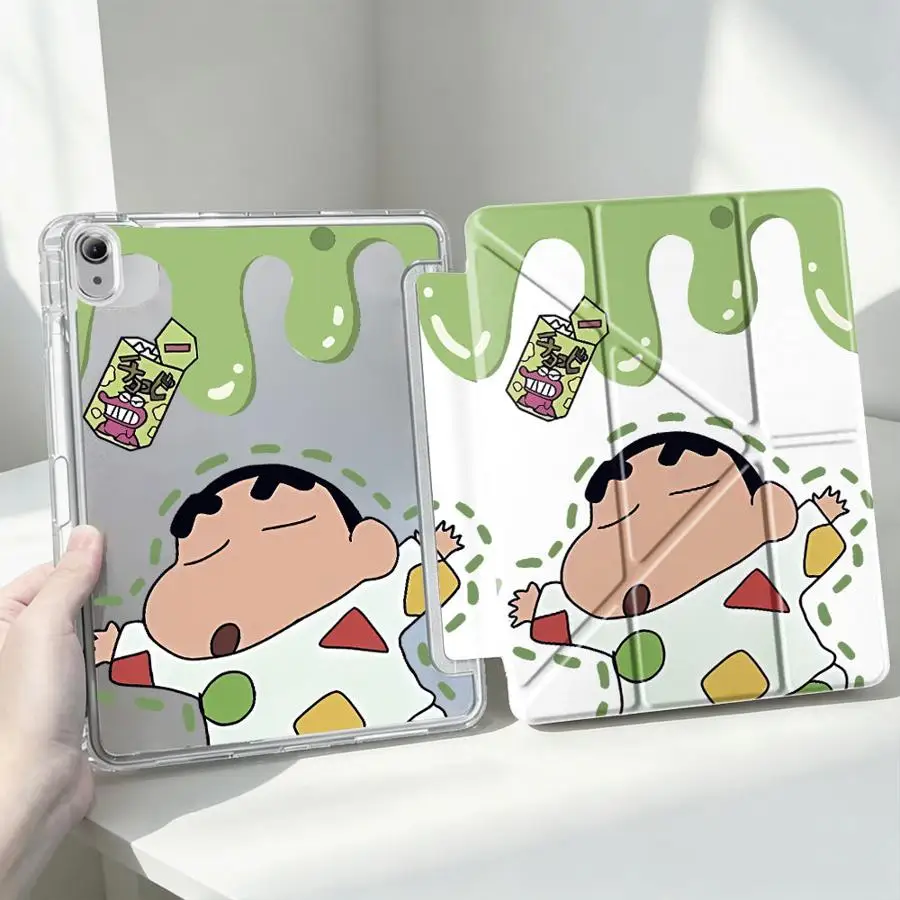 Cute Shin-Chan Tablet Case with Pen Slot Cover