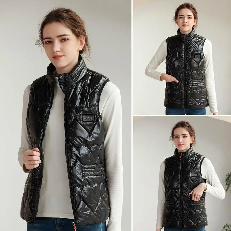 Fast Heating Jackets Motorcycle Winter Clothes Moto Heated Vest USB Rechargeable Heated Vest 3 Levels Motorcyclist Warmer